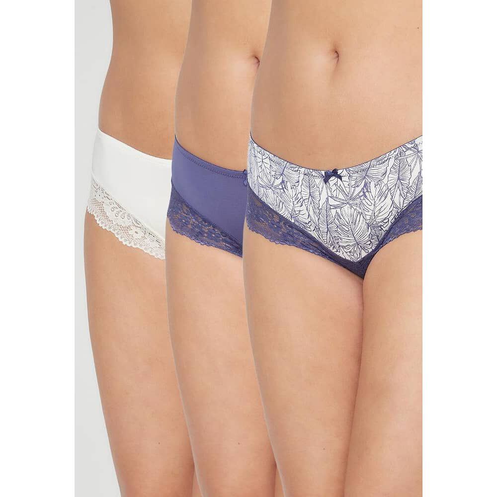 Pack 3x Pantaleta Microfibra P314.15-azu6 Kayser image number 0.0