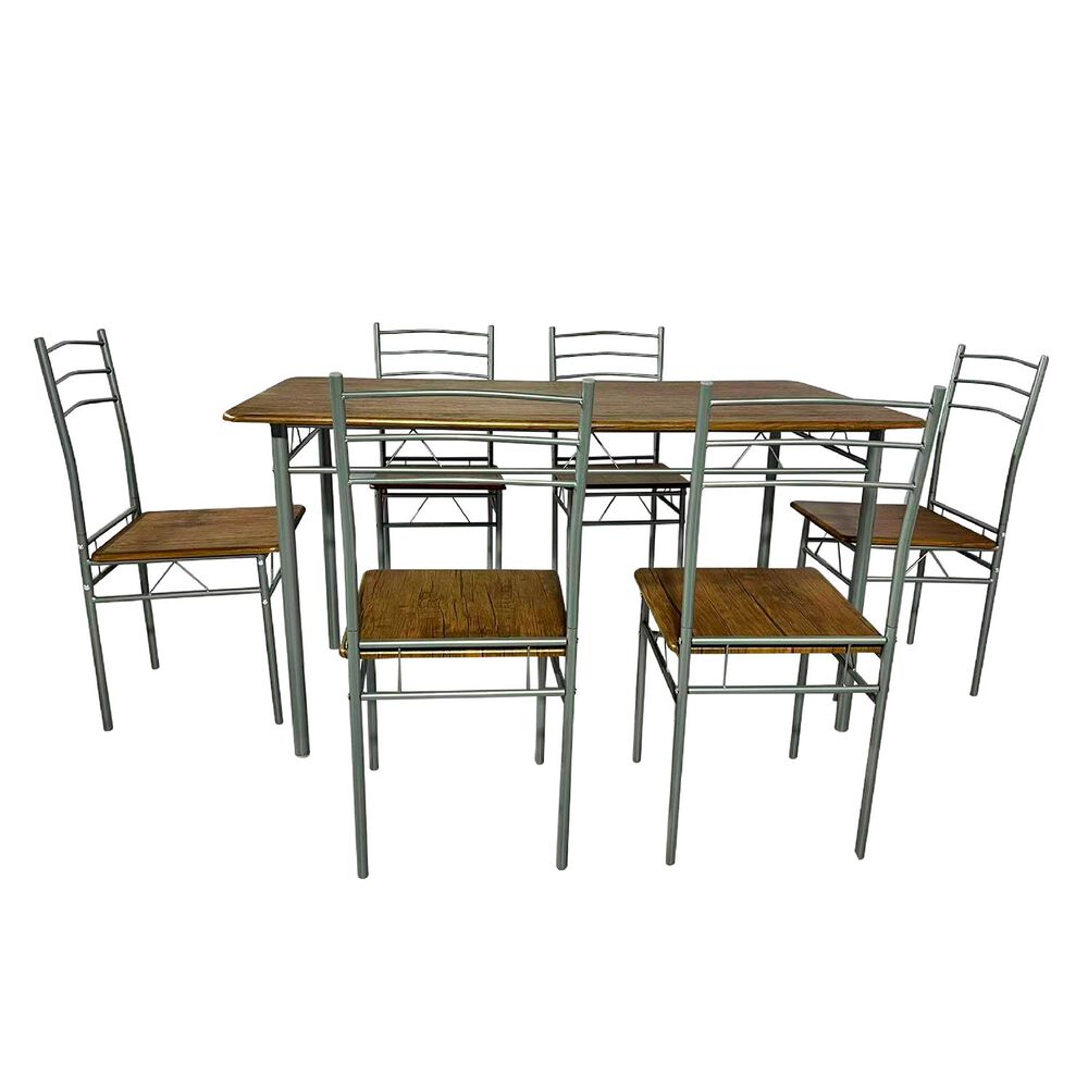 Juego De Comedor 6p Capri Silver 74x80x140 Cm image number 0.0