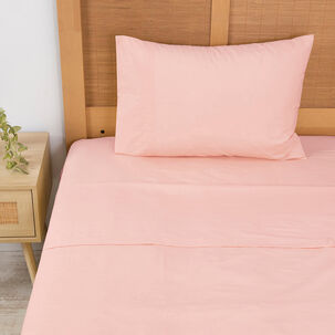 Sabana 180 Hilos Lisos 1p Rosado