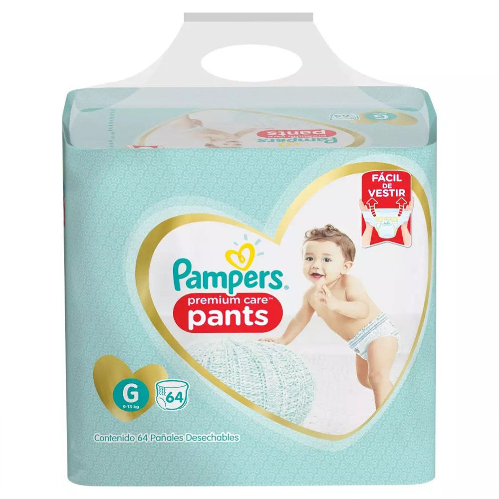 Pañales Desechables Pampers Pants Premium Care G 64 Unidades image number 6.0