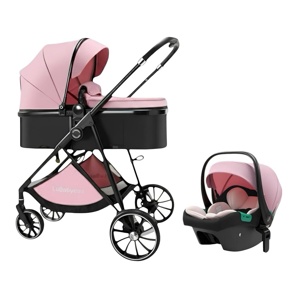Coche Travel System Toldo 360&deg;gese Baby Rosado Lubabycas image number 0.0