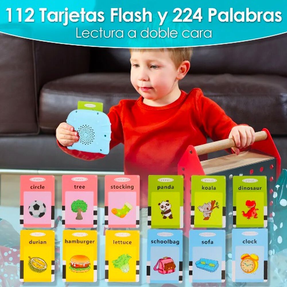 Juguetes Aprendizaje Espa&ntilde;ol Tarjetas Ni&ntilde;os 224 Palabras image number 4.0