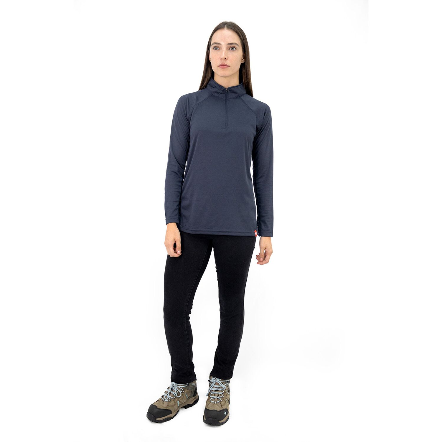 Polera Quebec Half-zip Mujer Iron image number 4.0