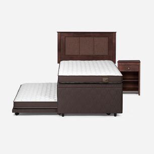 Bed Boxet Rosen Ergo T / 1.5 Plazas / Base Normal + Set De Maderas Rachel