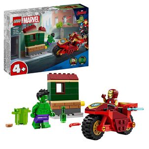 Lego Marvel Iron Man Con Moto Y Hulk - 76287