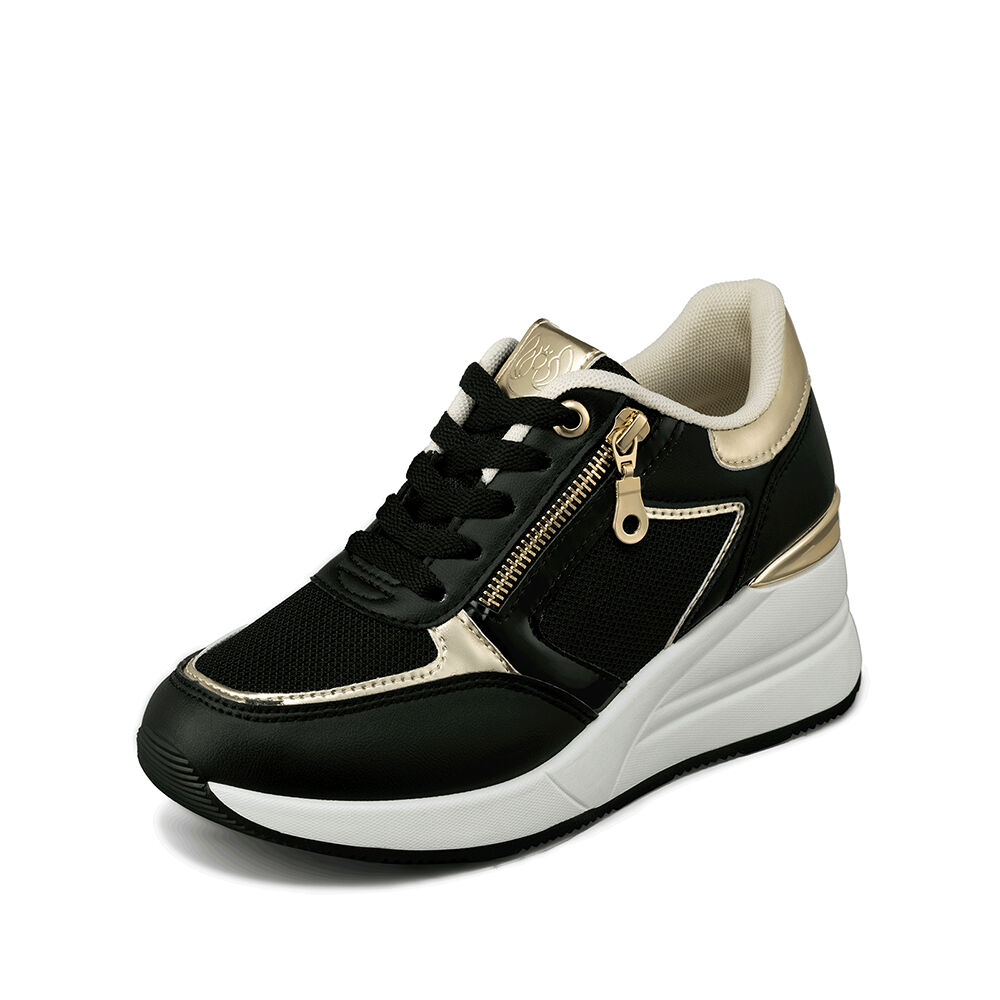 Zapatilla Deportiva Taco Cuña Malla Mujer Weide Jll60 image number 4.0