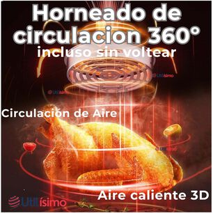 Freidora De Aire Ventana De Vidrio Capacidad 12 Litros 1700w De Potencia