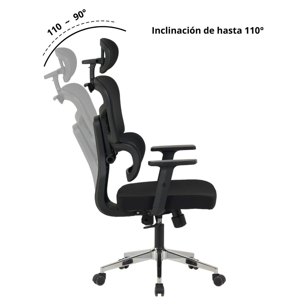 Silla Escritorio Ergohuman Troy Negro image number 3.0