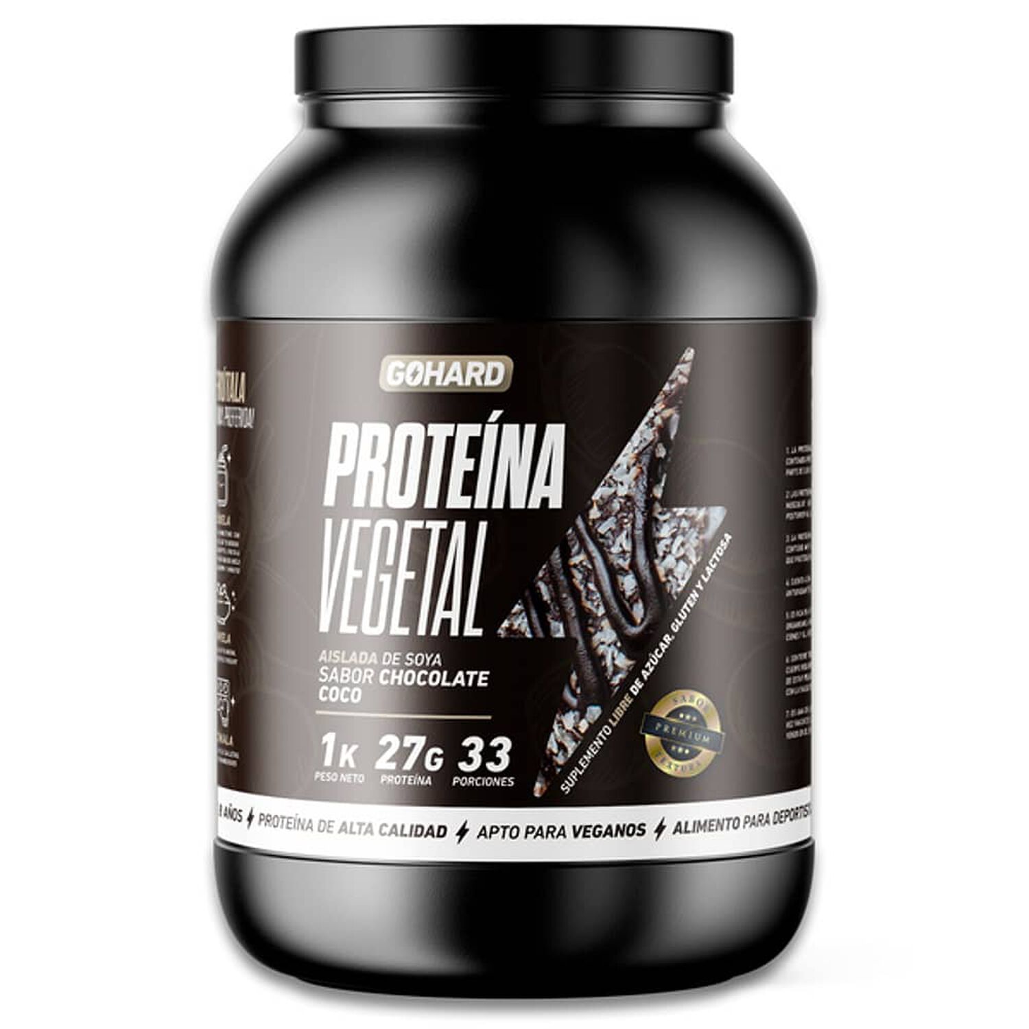 Prote&iacute;na Vegetal Soya Gohard 1kg Sabor Chocolate Coco image number 0.0