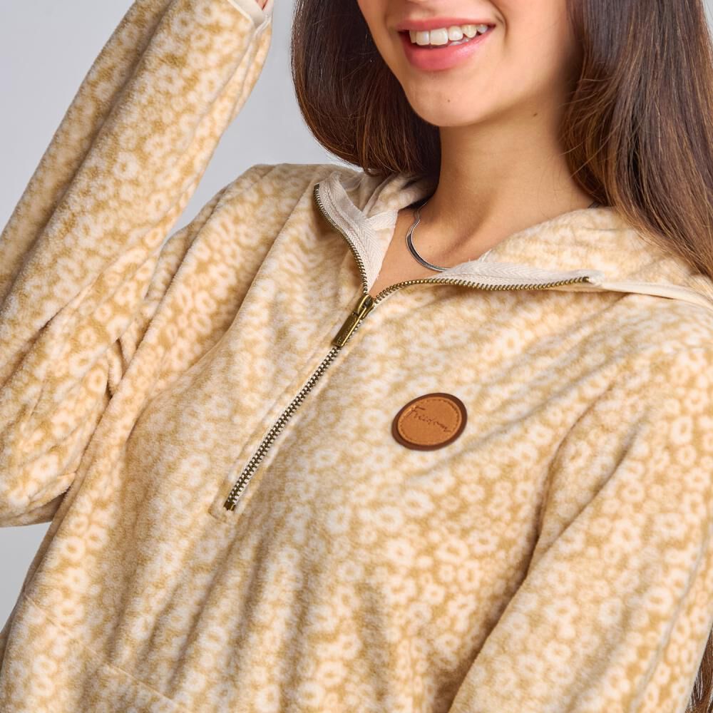 Polerón Polar Full Print Cuello Alto Con Capucha Mujer Freedom image number 4.0