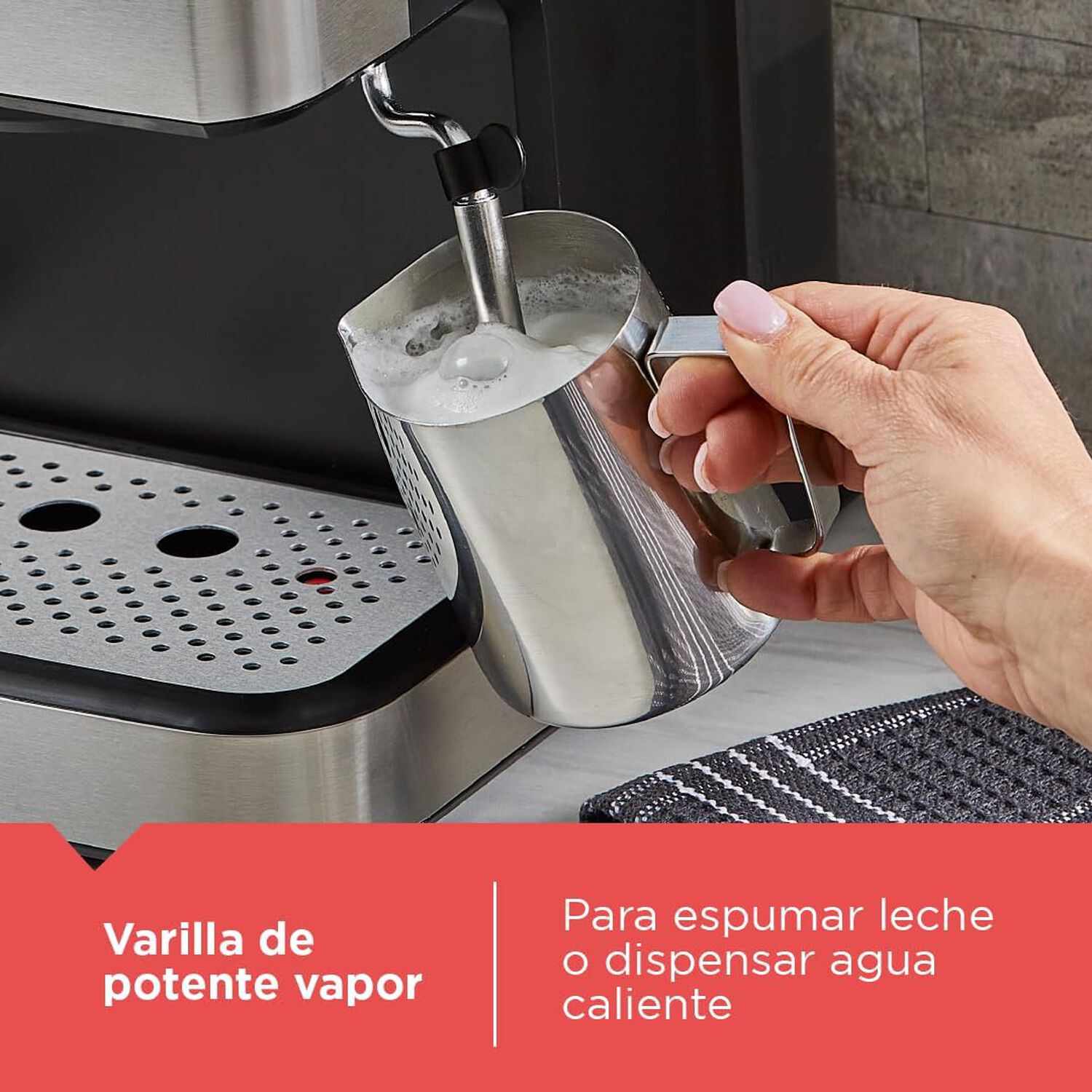 Cafetera Espresso 20 Bares Capsulas-caf&eacute; Molido Black+decker image number 2.0