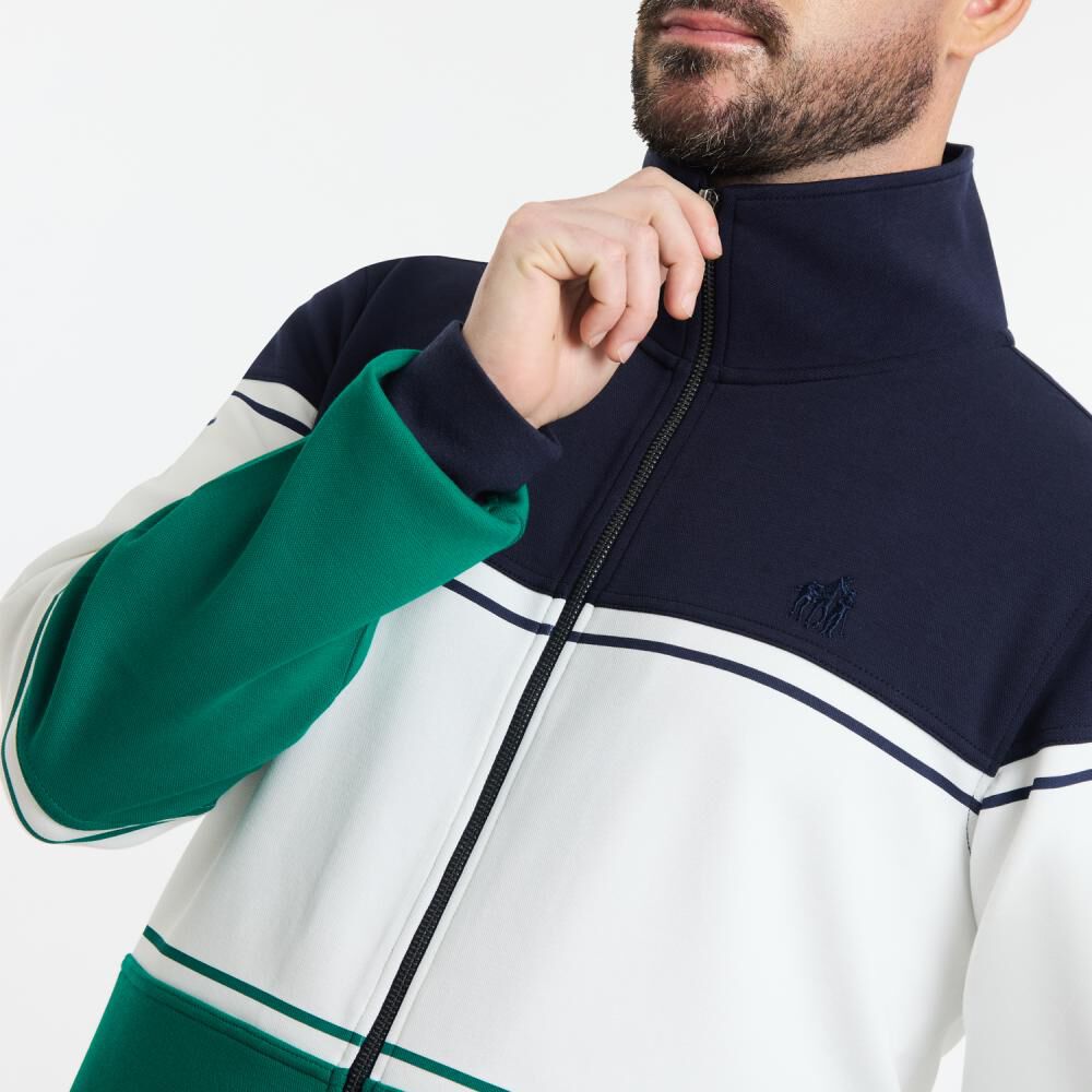 Polerón Bloque Color Cuello Alto Hombre The King's Polo Club image number 4.0