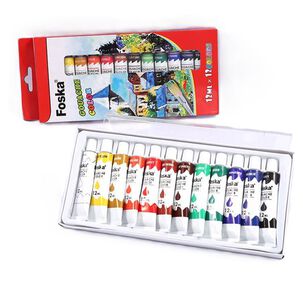 Color Gouache 12 Colores 12ml Pe1007 Foska