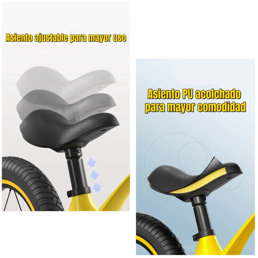 Bicicleta De Equilibrio Convertible Aro 12 Y 14 Amarilla image number 1.0