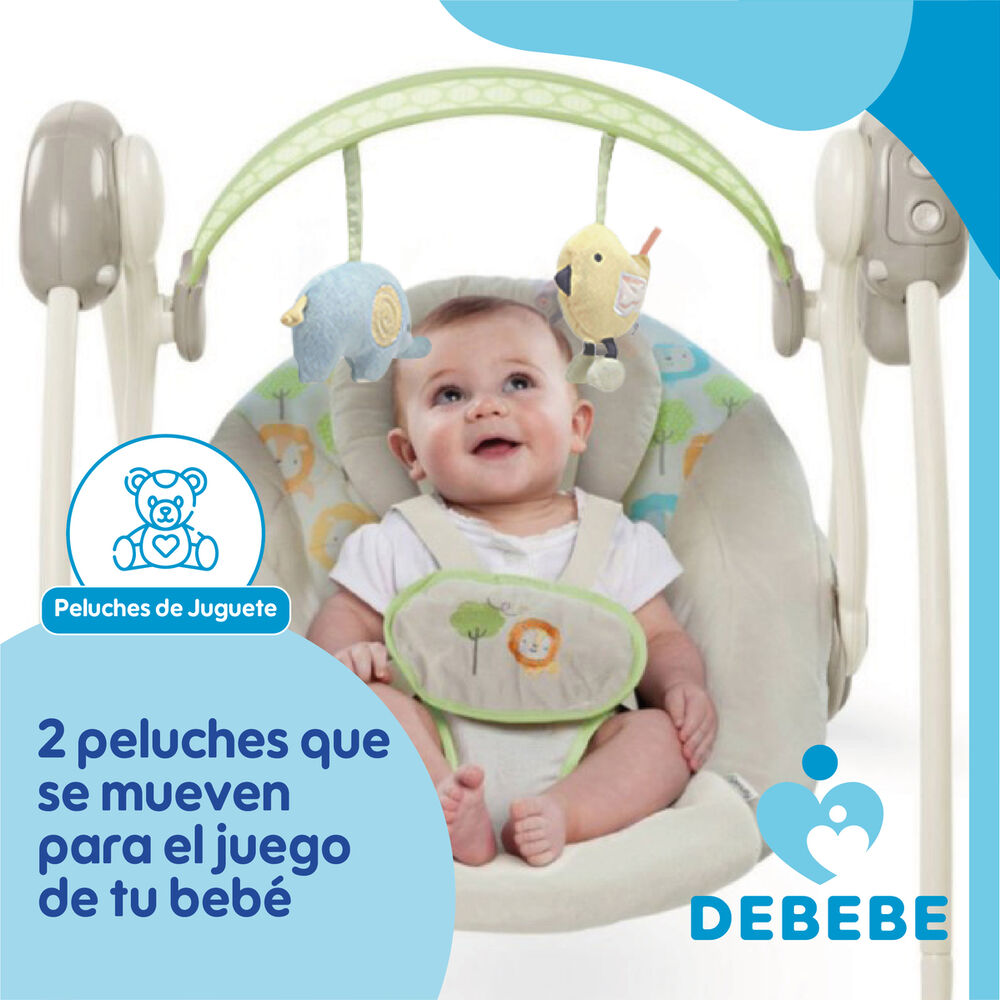 Silla Mecedora Eléctrica Nido Debebé Swingit Musica Luces image number 7.0