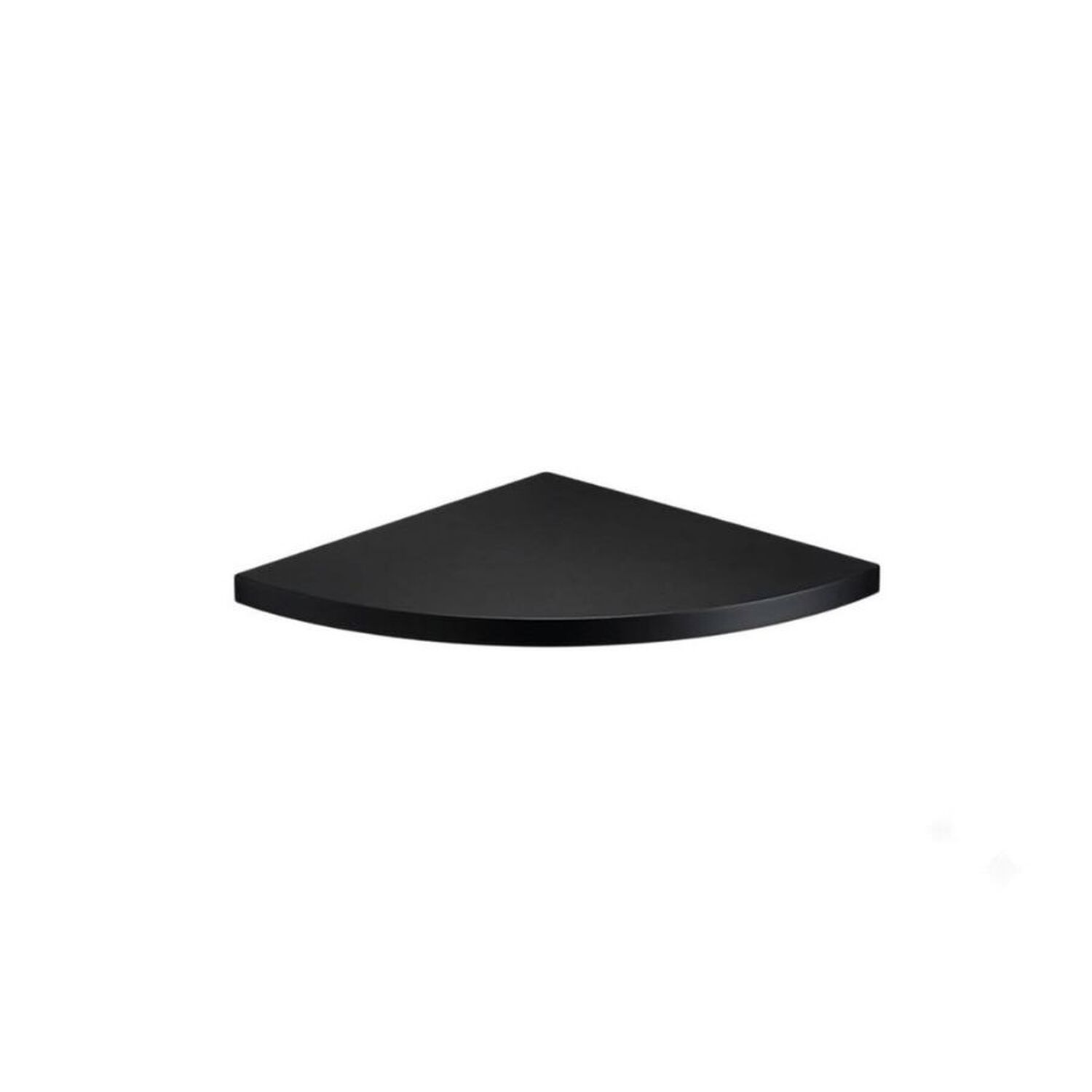 Repisa Flotante De Esquina Curva Minimalista Negra 25cm image number 0.0