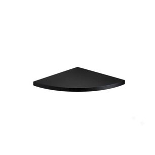 Repisa Flotante De Esquina Curva Minimalista Negra 25cm