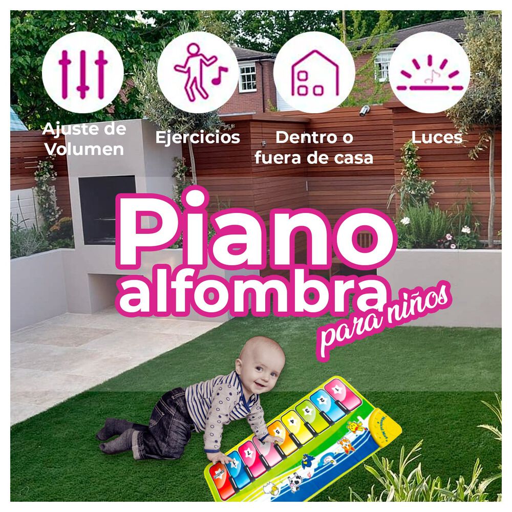 Alfombra De Piano Musicales Para Niños Azul image number 3.0