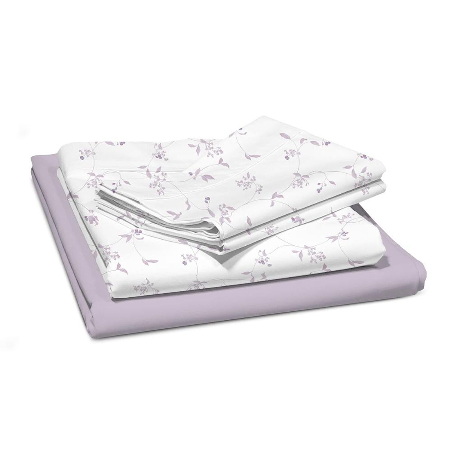 Sabanas Andes 180 Hilos Estampada Enredadera Lila King image number 2.0