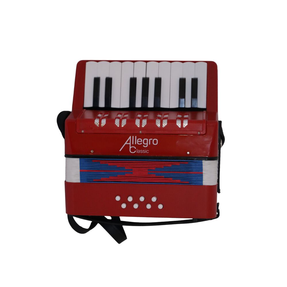 Acordeon De Plastico 17 Teclas 8 Bajos All104-1rd Allegro image number 4.0