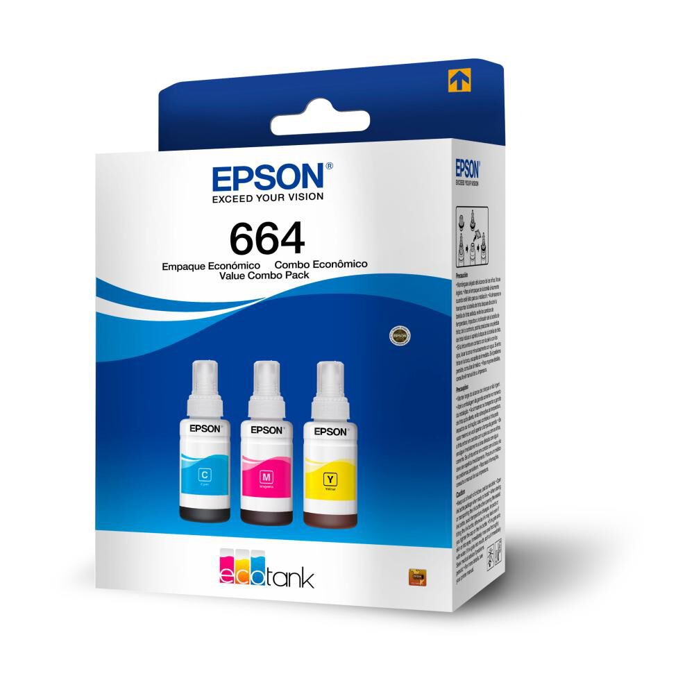 Pack 3 Botellas de Tinta Color Epson T664 image number 0.0