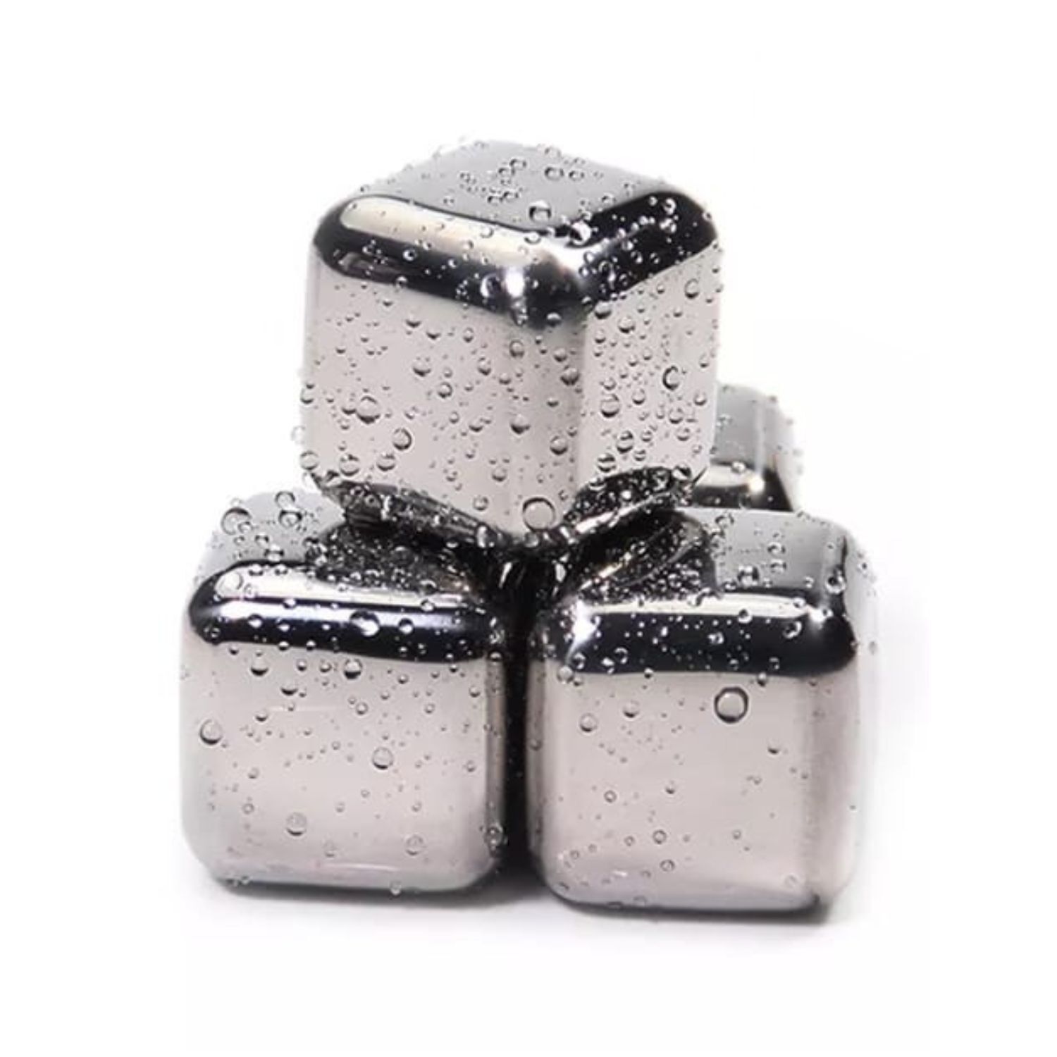 Pack 8 Cubos Enfriadores Bebidas Reutilizables Acero Cocina image number 0.0