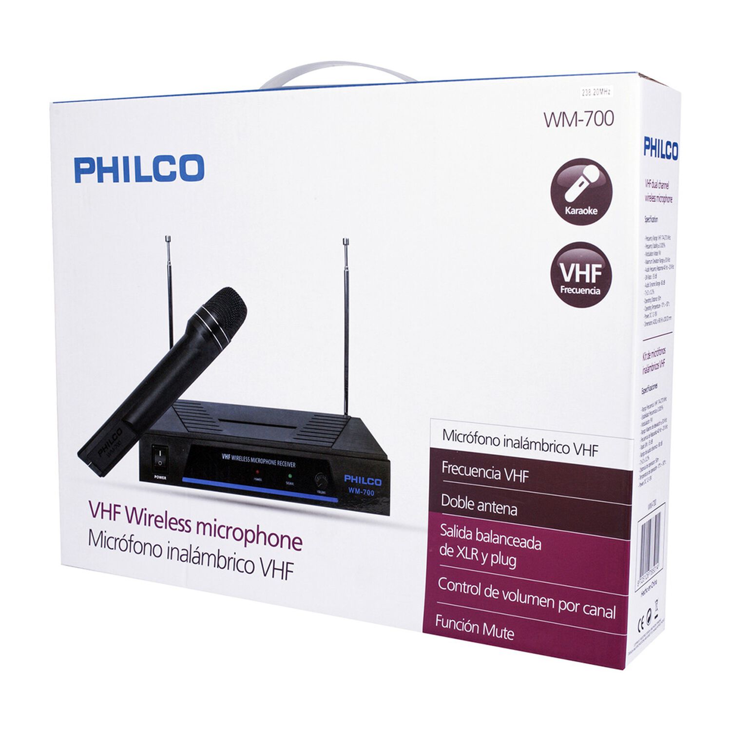 Philco Micr&oacute;fono Inal&aacute;mbrico Vhf Wm700 image number 1.0