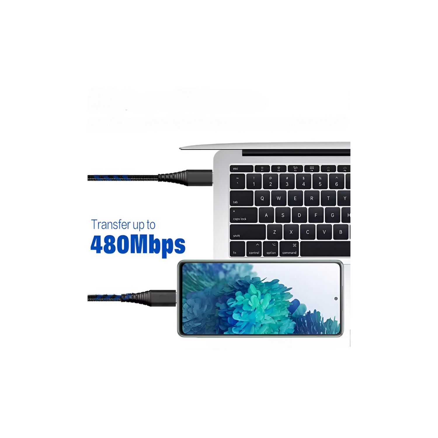 Cable Tecmaster Usb-a A Usb-c 2,5 M 3a Tm-200518-bk image number 5.0