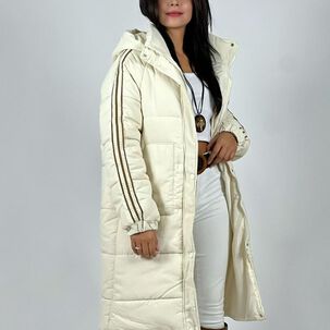 Parka Larga Lineas En Hombros