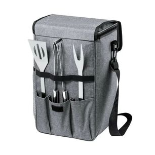 Set Parrillero Bolso Cooler Arcada 25x33x53 Cm