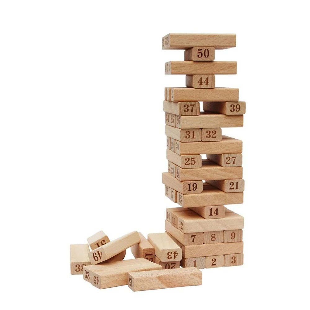 Torre De Madera Con N&uacute;meros Y Dado Para Ni&ntilde;os De 3+ A&ntilde;os image number 0.0
