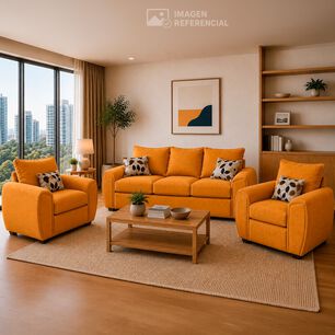 Juego De Living Elegant Detail Houston / 5 Cuerpos