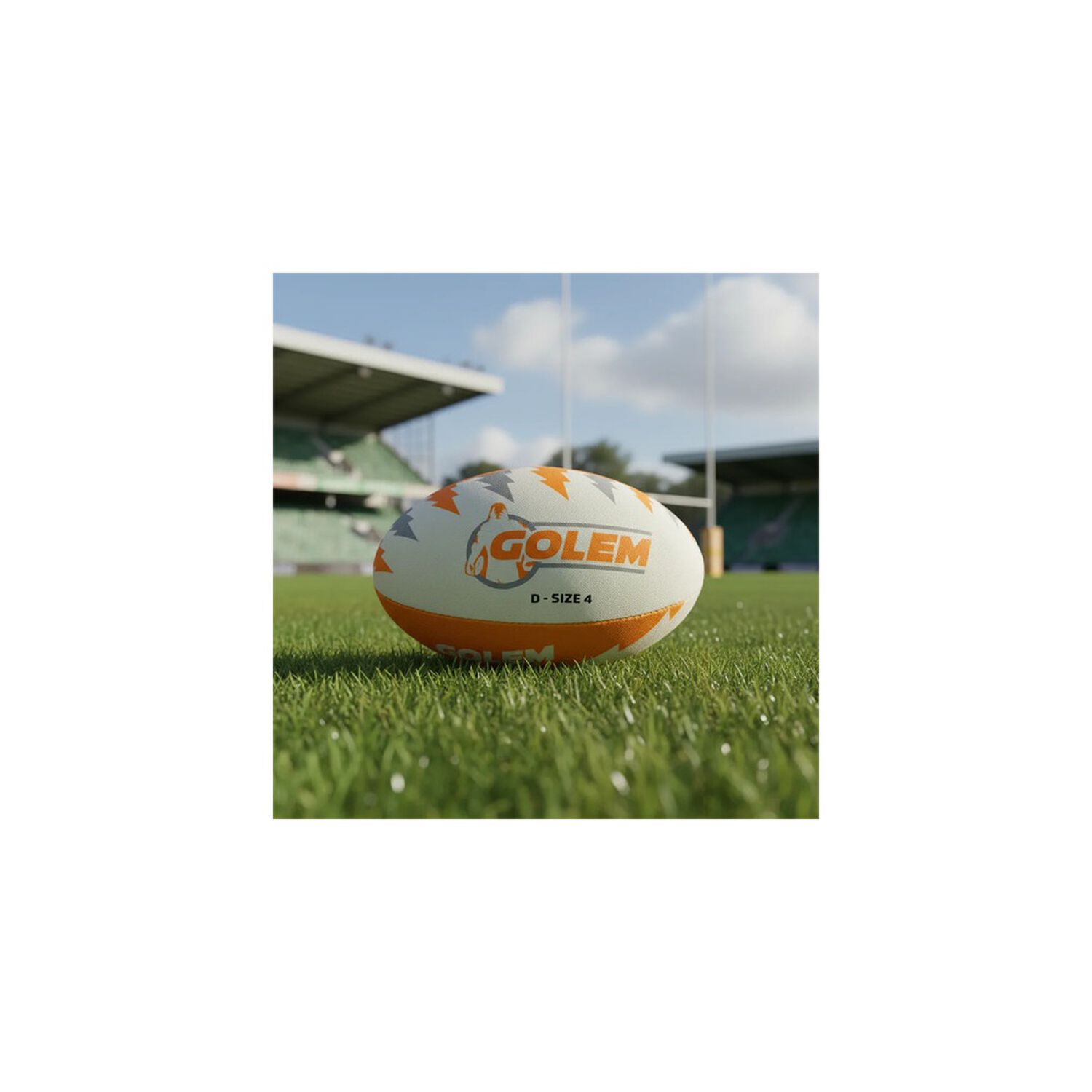 Pelota De Rugby Golem Tama&ntilde;o 4 - Alta Duraci&oacute;n Naranja image number 2.0