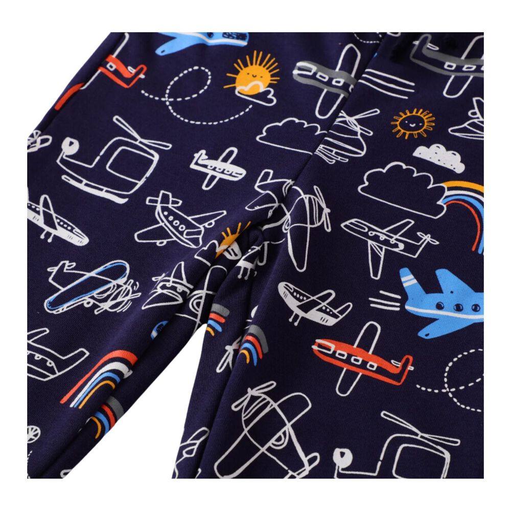 Pantal&oacute;n Buzo Ni&ntilde;o 100% Algod&oacute;n Jump Kids Azul Oscuro Aviones image number 3.0