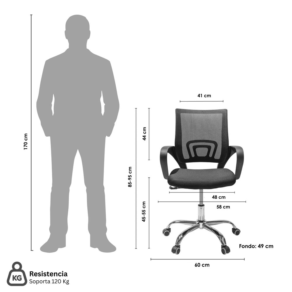 Silla Ejecutiva Ergon&oacute;mica Nueva York - Respaldo De Malla Naranja, Comodidad Y Estilo Para Tu Oficina image number 6.0