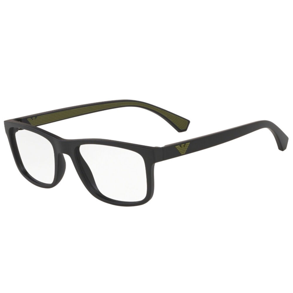 Lentes Ópticos Negro Mate Emporio Armani image number 1.0