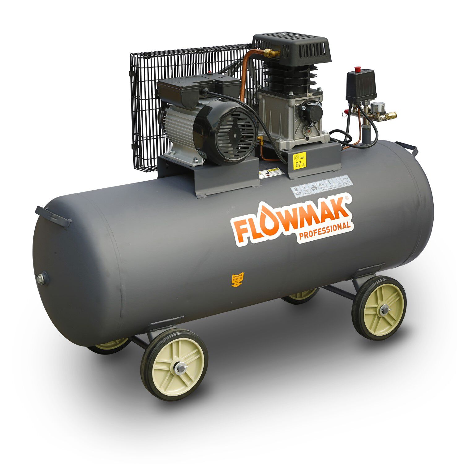 Compresor De Aire 150 Litros 3hp 220v 8 Bar Flowmak image number 0.0