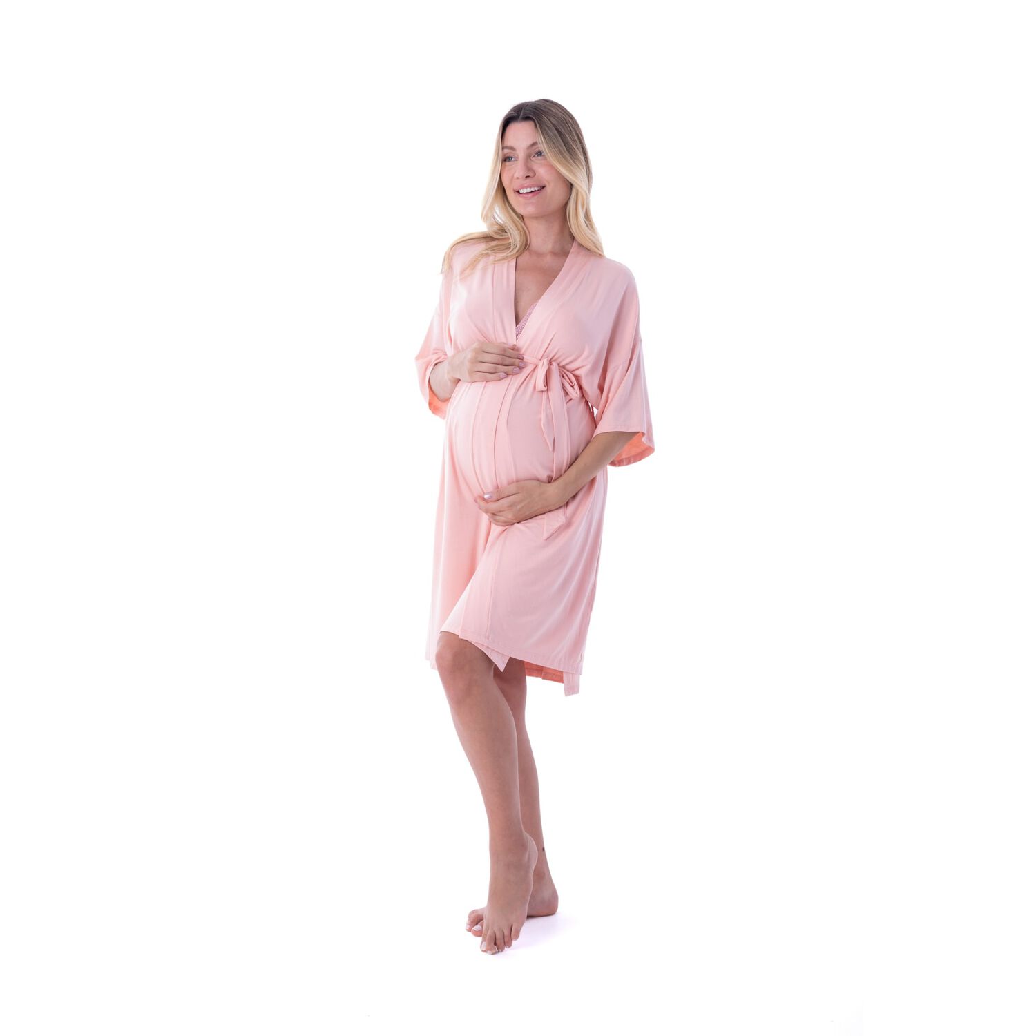 Bata De Dormir Maternal Rosa 2rios image number 2.0