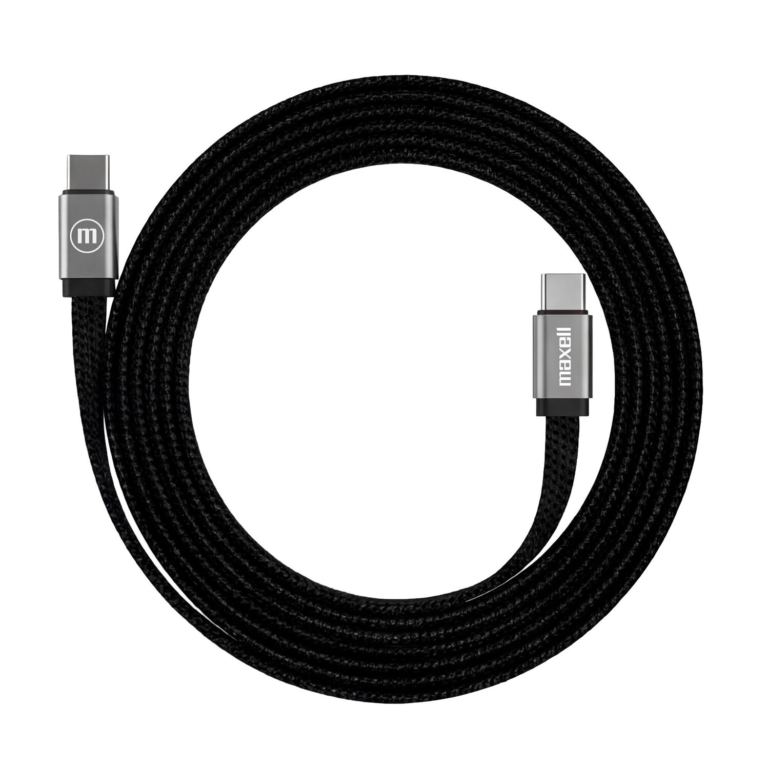 Cable Trenzado Magn&eacute;tico 100w Usb C A Usb C Maxell 2 Metros Carga R&aacute;pida Negro image number 3.0