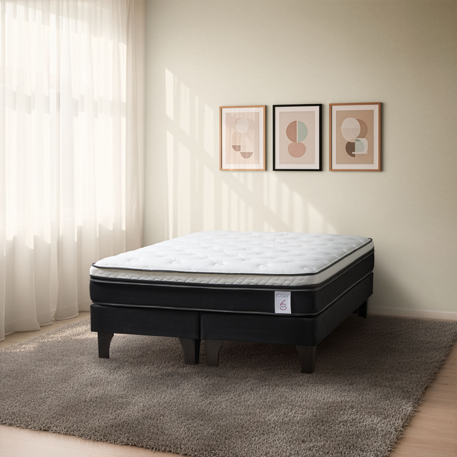 Cama Europea Rosen New Style 6 / 2 Plazas / Base Dividida image number 3.0