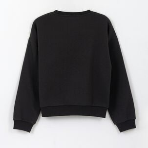 Poler&oacute;n Cerrado Ni&ntilde;a Mickey Lineal Negro Disney