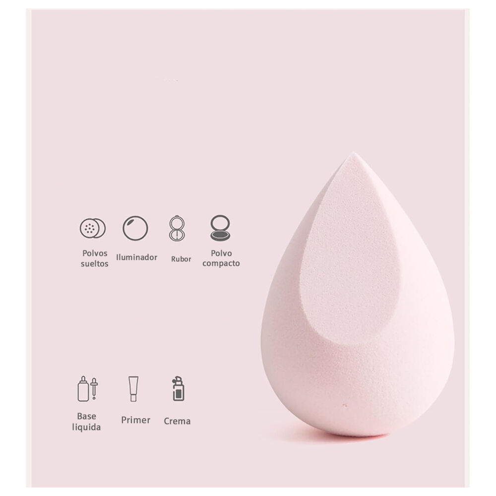 Set 4 Esponja Para Difuminar Maquillaje Liquido Seco Estuche image number 2.0