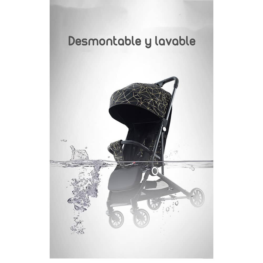 Coche De Paseo &Uacute;ltra Compacto Lubabycas Go Travel Negro image number 3.0
