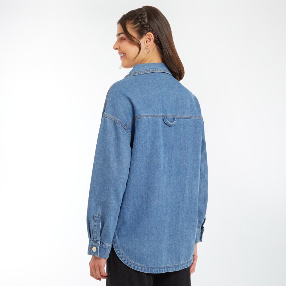 Chaqueta Sobrecamisa Oversize Cuello Cruzado Mujer Freedom image number 3.0