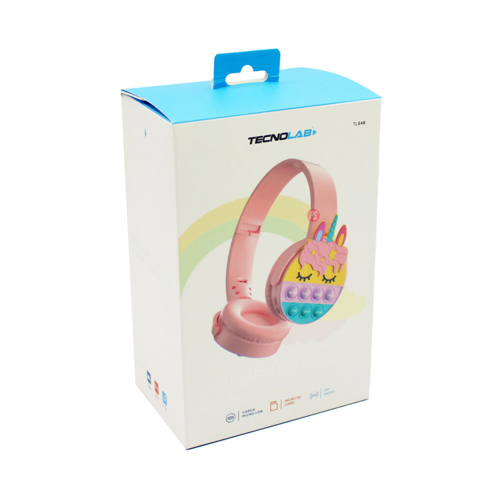 Aud&iacute;fonos Unicornio Rosa Bluetooth Conecta La Magia! - Ps image number 3.0