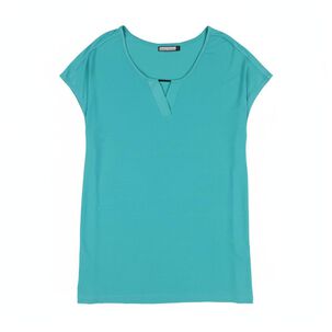 Polera Lisa Manga Corta Cuello V Mujer Lesage