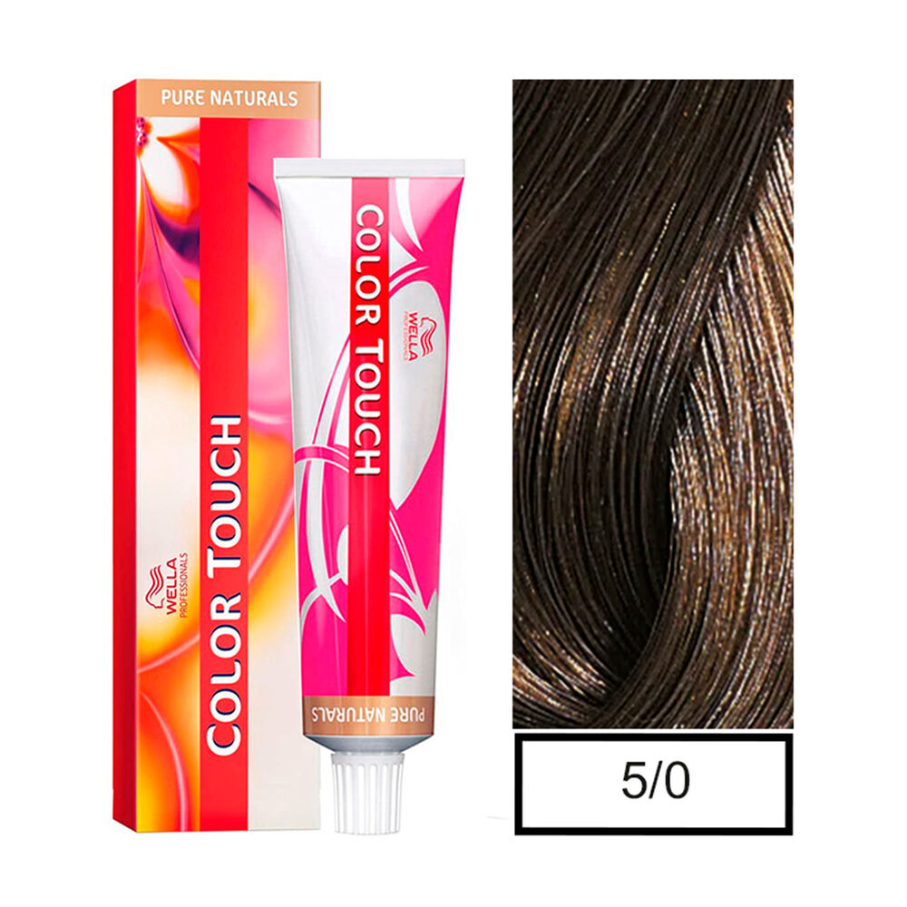 Wella - Tintura Semipermanente Color Touch 5/0 Castaño Claro 60gr + Peróxido En Crema De 1,9% image number 0.0