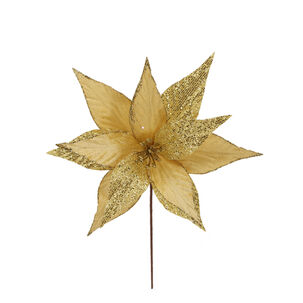 Adorno De Navidad Casaideal Flor Dorada Adorno De Navidad Casaideal Flor Dorada