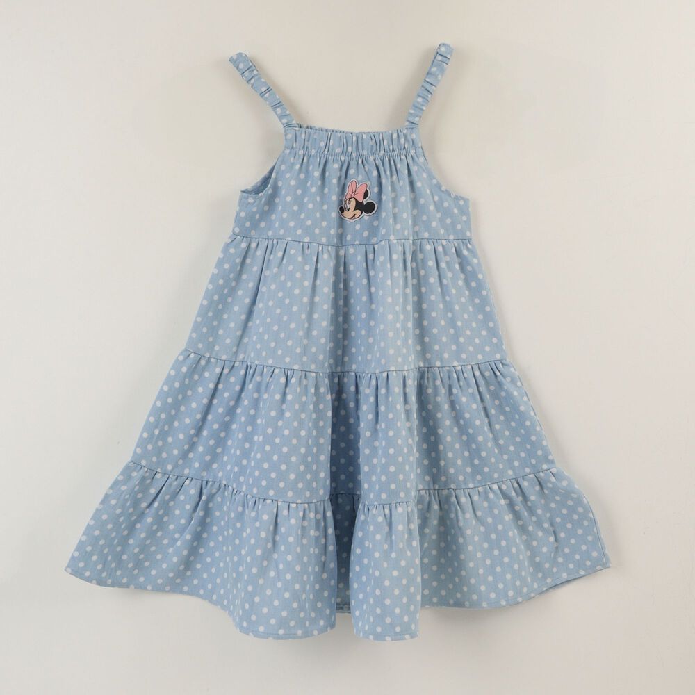 Vestido Sin Manga Ni&ntilde;a Azul Print Minnie Disney image number 0.0
