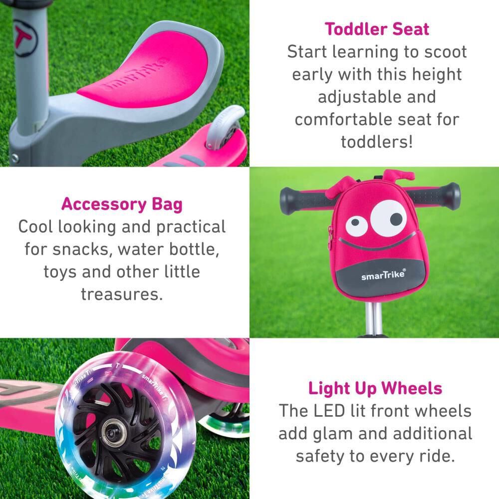 T-scooter T1- Pink Smart Trike image number 2.0